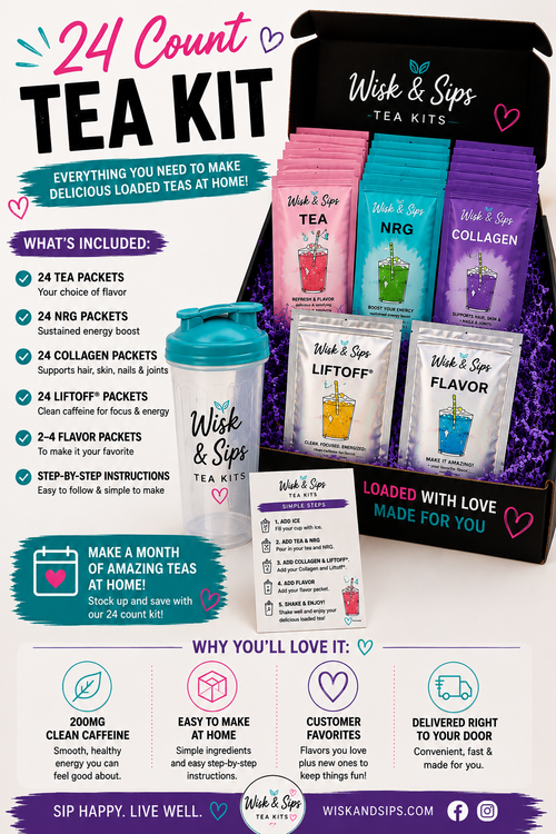 24 Count Tea Kit by Wisk & Sips